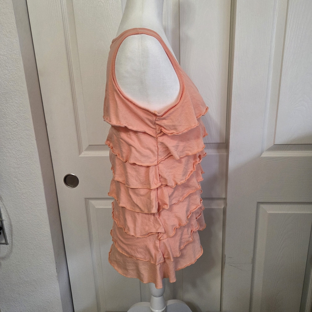 Kersh Coral Ruffle Layered Tank Top - Picture 2 of 4